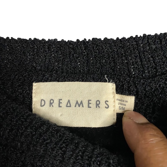 Dreamers Women's Black Oversized Crewneck Sweater - Picture 5 of 8